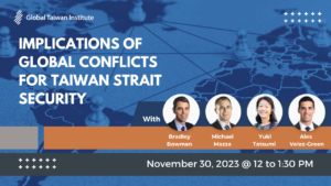 November 30: Implications of Global Conflicts for Taiwan Strait Security