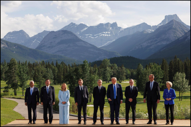 G7 Leaders pose for a photo at the 51st G7 Summit in Canada