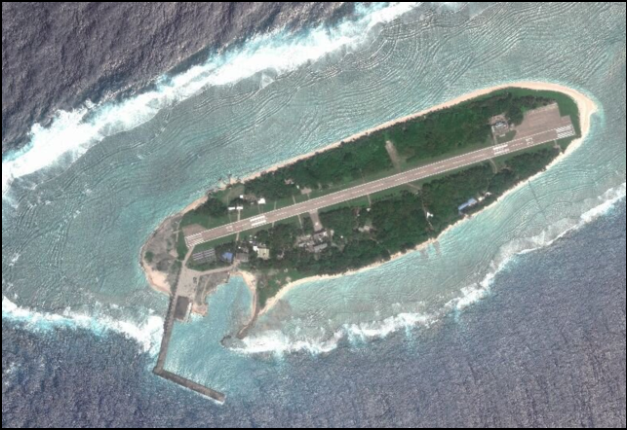 A photo of Itu Aba island taken by the National Aeronautics and Space Administration (NASA)