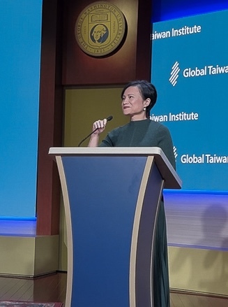 GTI President and Chair of the Board of Directors Jennifer Hu giving opening remarks.