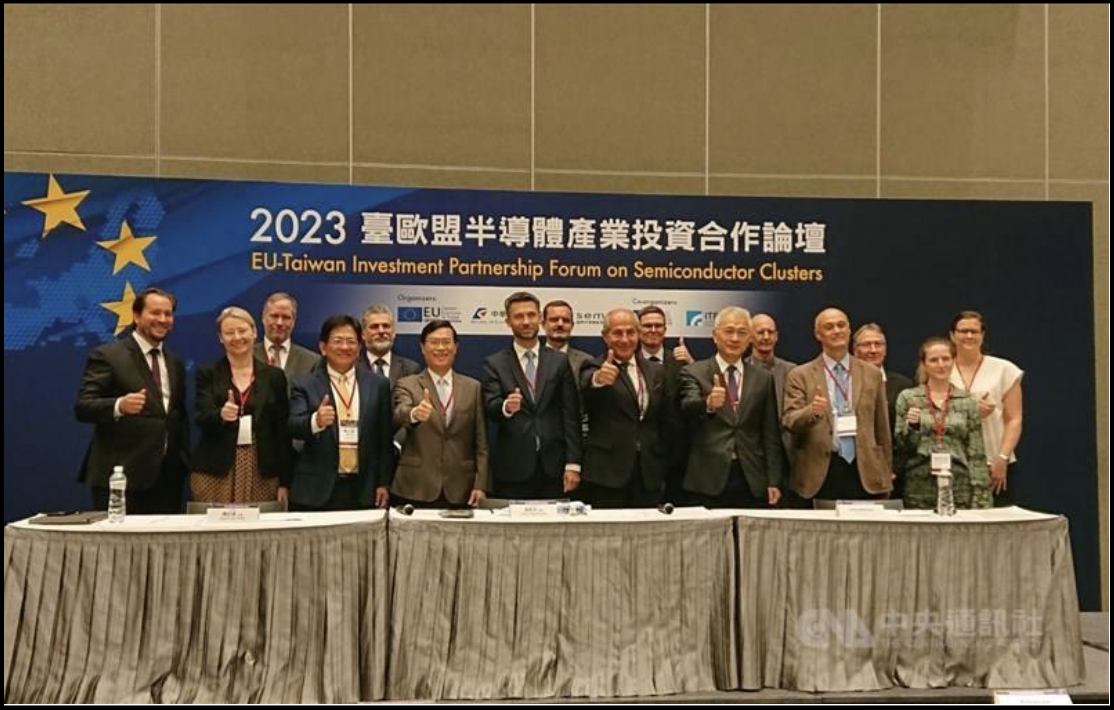 In 2023, Taiwan and EU representatives held the EU-Taiwan Investment Partnership Forum on Semiconductor Clusters In 2023, Taiwan and EU representatives held the EU Taiwan Investment Partnership Forum on Semiconductor Clusters