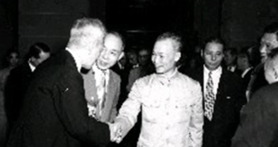 Then-ROC Premier Chen Cheng shaking hands with Japan’s representative Isao Kawada on the occasion of the signing of the ROC-Japan peace treaty in Taipei Then ROC Premier Chen Cheng shaking hands with Japan’s representative Isao Kawada on the occasion of the signing of the ROC Japan peace treaty in Taipei