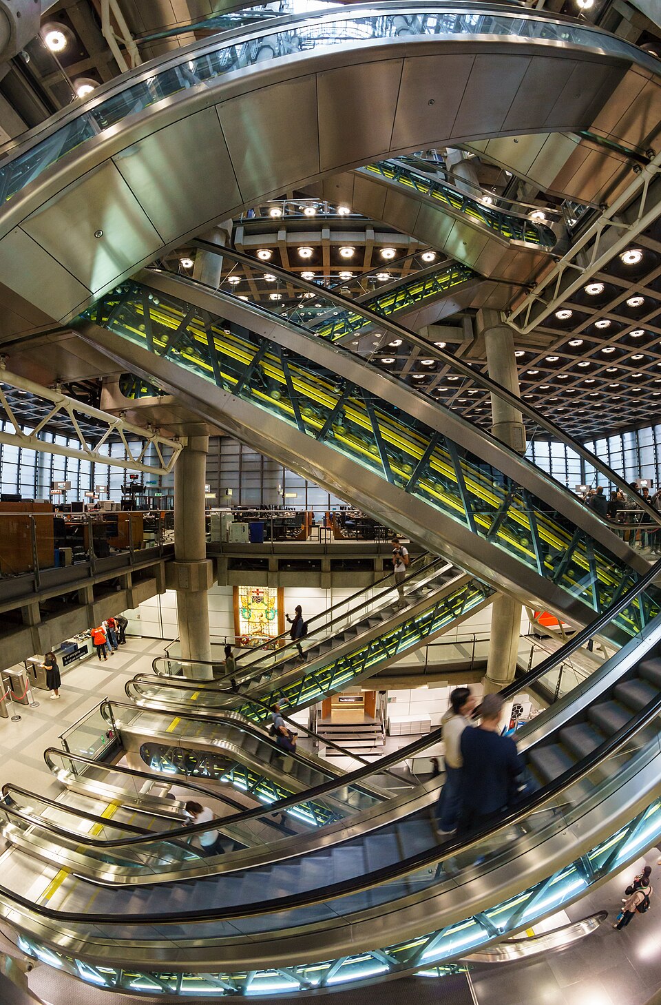 Lloyd's Building Escalators fisheye